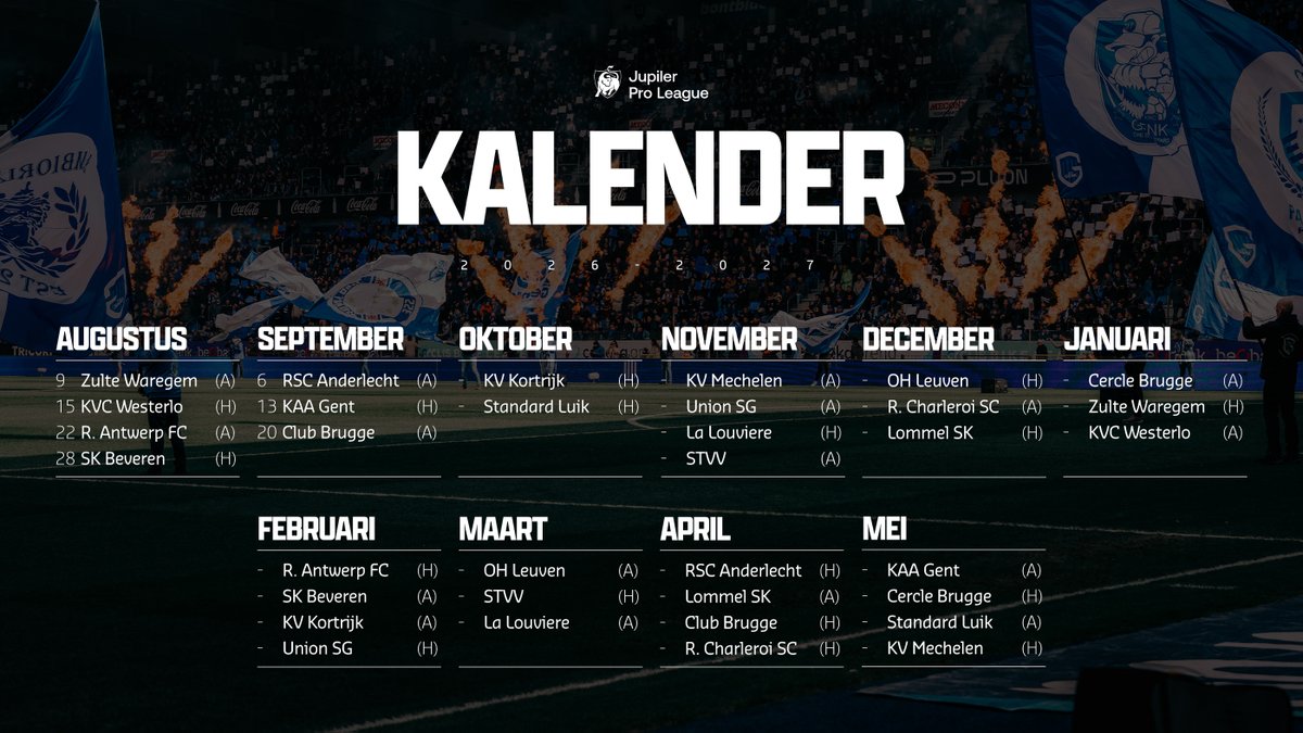 KRCGenkofficial's tweet photo. De kalender is bekend. Tijd om vooruit te kijken 💪

🔗 Meer info:
https://t.co/TMhZB50Ekf

Nog geen lid van Onze Cité? Word vandaag nog lid en beleef alles vanop de eerste rij 💙

#riseabove https://t.co/SbHHhggBM0