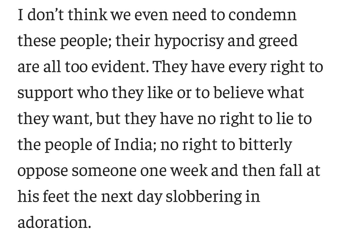 arjunmody01's tweet photo. ⁦@virsanghvi⁩ on defectors. Fully agree https://t.co/vhWk4wABSz