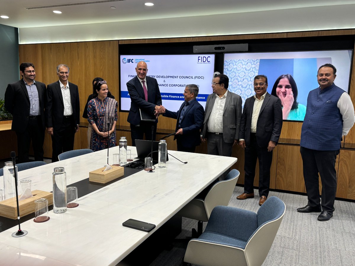 FidcIndia's tweet photo. #FIDC & #IFC (The World Bank Group) Sign Engagement Letter on Advisory Services in Areas of Responsible Finance and Green Finance
Finance Industry Development Council (FIDC) – A Self-Regulatory Organization (SRO) for NBFCs In India and International Finance Corporation (IFC) https://t.co/c3gWSkwdNn