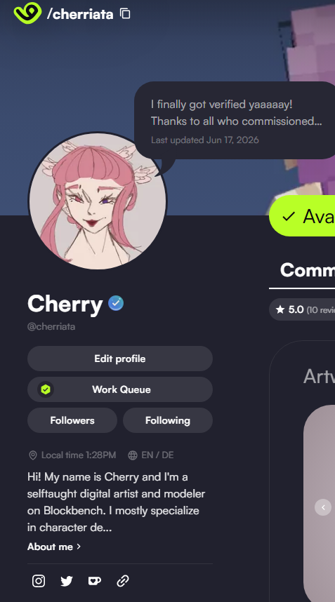cherriata's tweet photo. Finally gotten officially verified on #VGen and I'm very happy about it! c: https://t.co/RL6SRaCsgk
