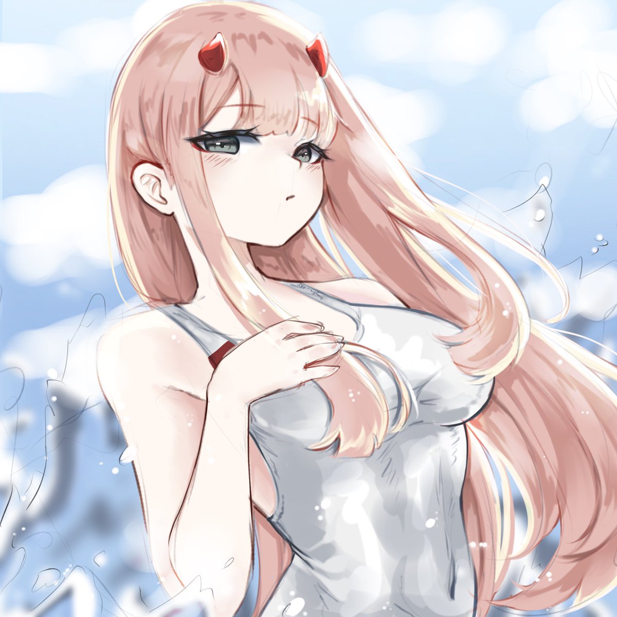 smyfiee's tweet photo. Zero two. Went through my art and saw this. Just thought of posting it here! ❤️

#zerotwo #animeart #darlinginthefanxx https://t.co/f80WaBFwgz