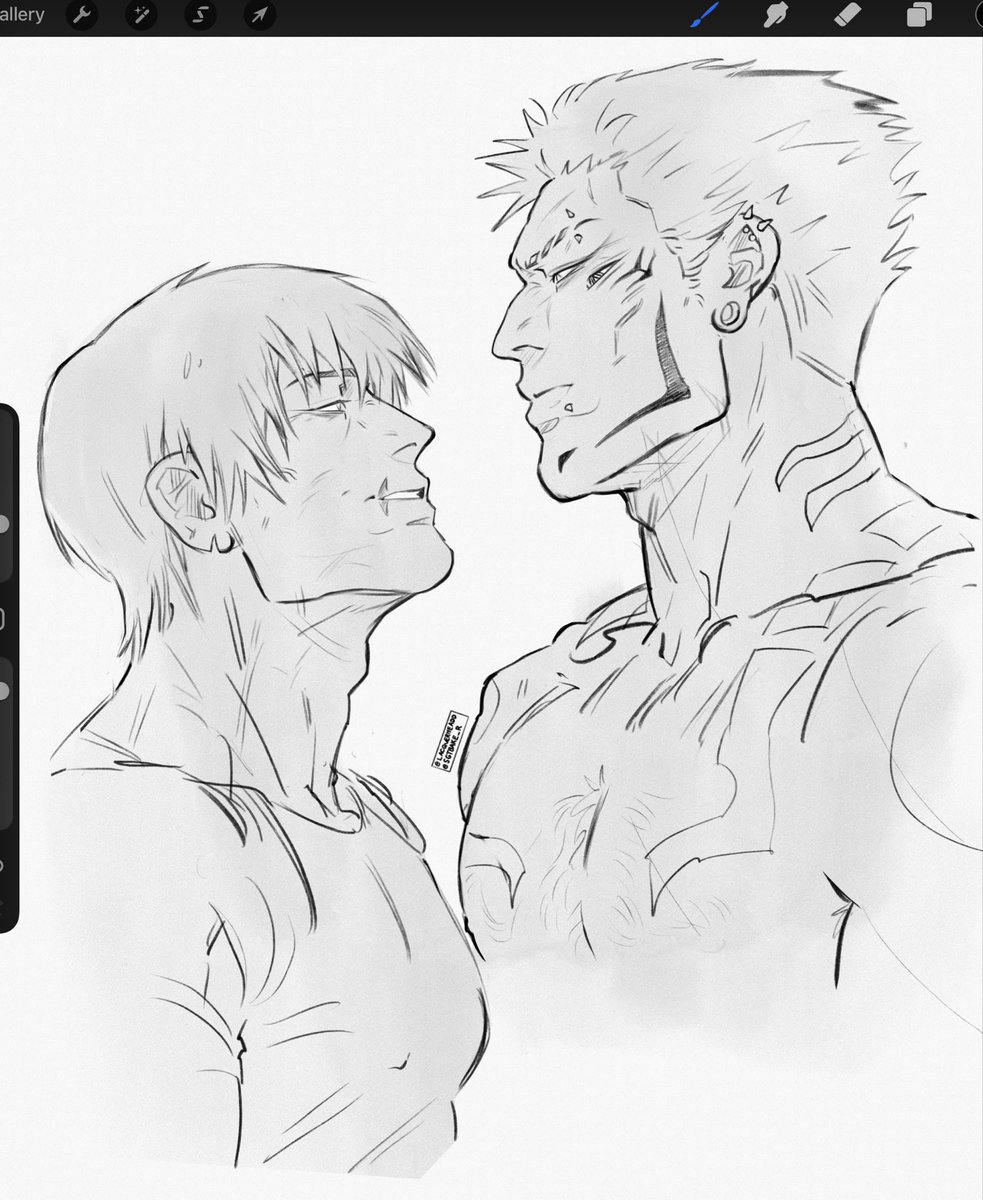 sgtbake_r's tweet photo. when i’m in a humongous tiddy competition and these two show up
#toji #sukuna https://t.co/WSEfhGGY3b