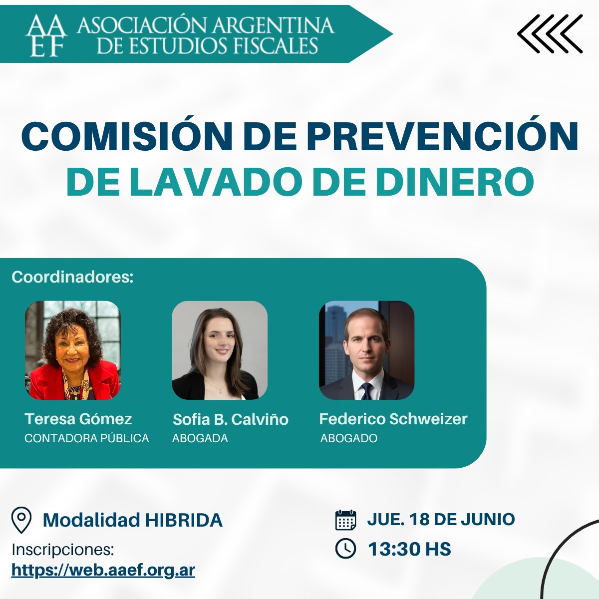 TgcqAsoc's tweet photo. DEPARTAMENTO DE COMPLIANCE Y PREVENCIÓN DE LAVADO DE ACTIVOS

Hoy Jueves 18/6 a las 13hs. se llevará a cabo la reunión mensual de la Comisión de Lavado de Activos de la @AAEFOficial, con la coordinación de nuestros Socios @te_gomez y @feschweizer, junto con @sbcalvino. https://t.co/vz2RsEA2Uv