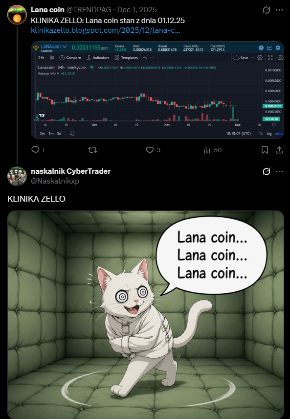 Naskalnikxp's tweet photo. @WEEX_Official Jaką kryptowalutę obserwujesz?👀 https://t.co/5wdi5QB7cR Lanacoin https://t.co/ZhRx7lEmmp