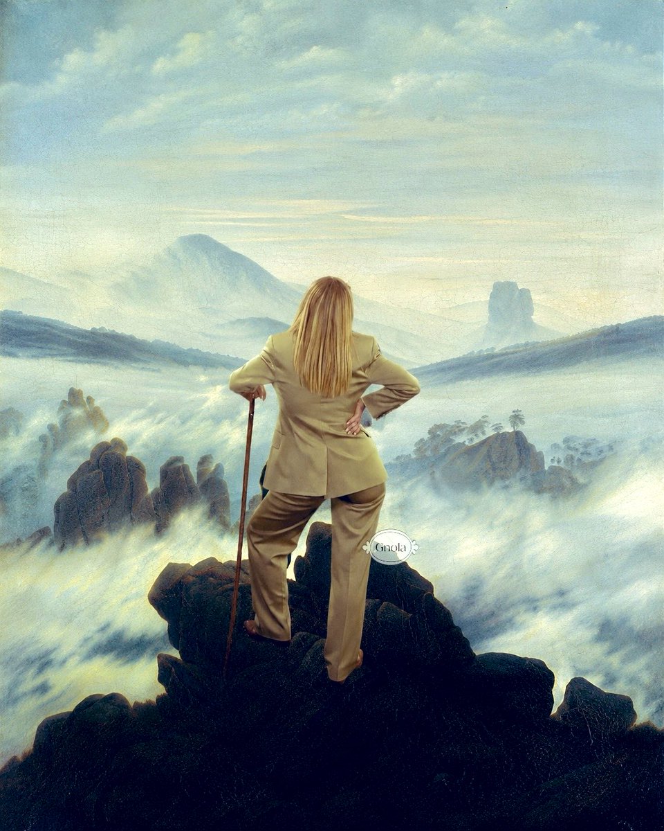 GnolaRoma's tweet photo. Scusate, non ho resistito 

(Caspar David Friedrich perdonami) 
#G7 #Meloni #18giugno https://t.co/m2AhMKxwUi