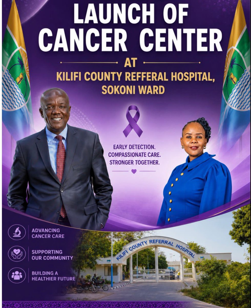 RCrim_003's tweet photo. The Kilifi Cancer Centre is a game changer for the Coast region. #MungaroDelivers #KilifiCancerCentre @GideonMungaroM @KilifiCountyGov https://t.co/GtjVBxlsfw