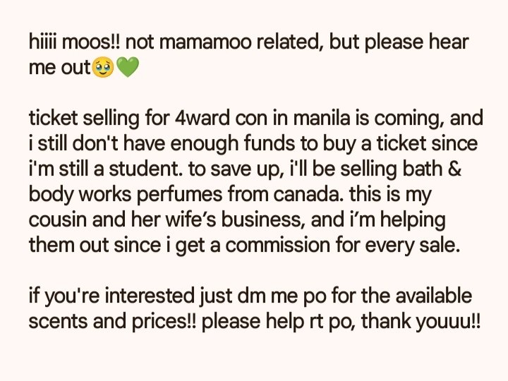 ayaaxyy's tweet photo. HI MOOOOOS, PLEASE HELP RT PO!! 🥹🫶🏻

wts lfb ph bath &amp; body works perfume

- 100% legit &amp; authentic
- guaranteed original and imported from canada🇨🇦 
- mop: gcash 
- mod: j&amp;t 
- dop: payo 
- loc: la union https://t.co/iNx39RT6wr