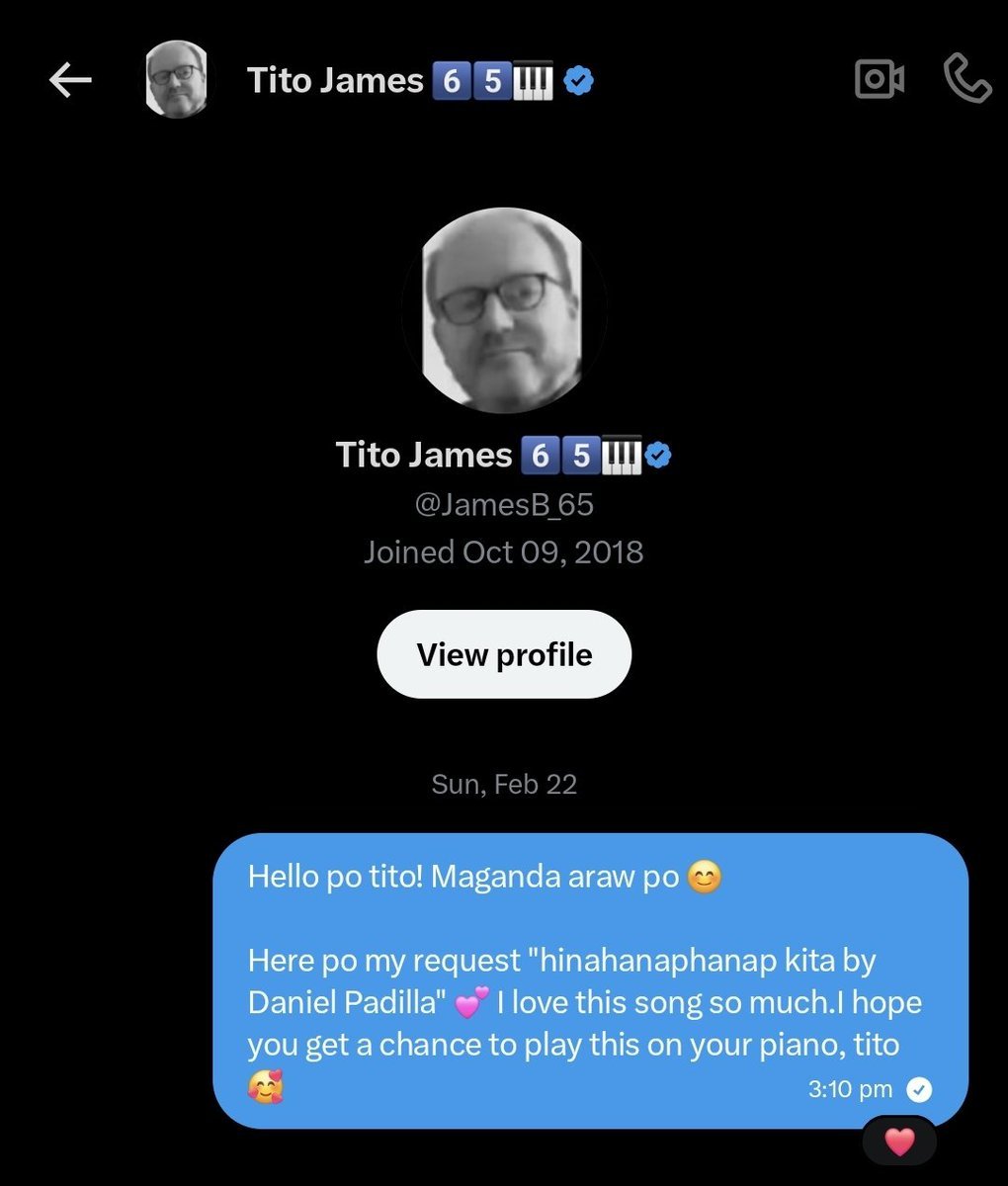 Busypeeppss's tweet photo. @JamesB_65 I hope you can also play the song I requested on your piano, Tito @JamesB_65 🥹 https://t.co/ytMrkRJWTs