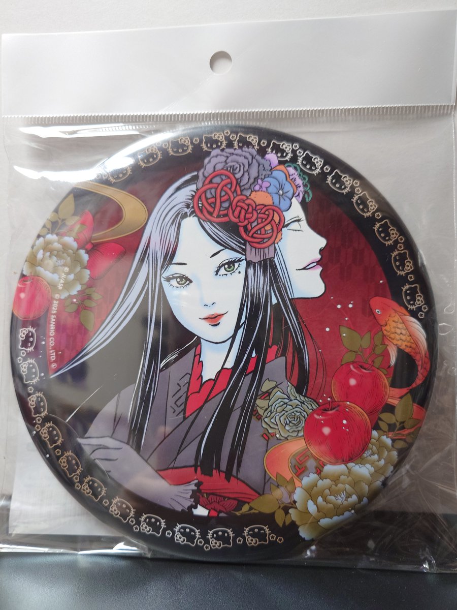伊藤潤二・サンリオキャラクターズ BIG缶バッジ 着物富江』到着✨ 特典