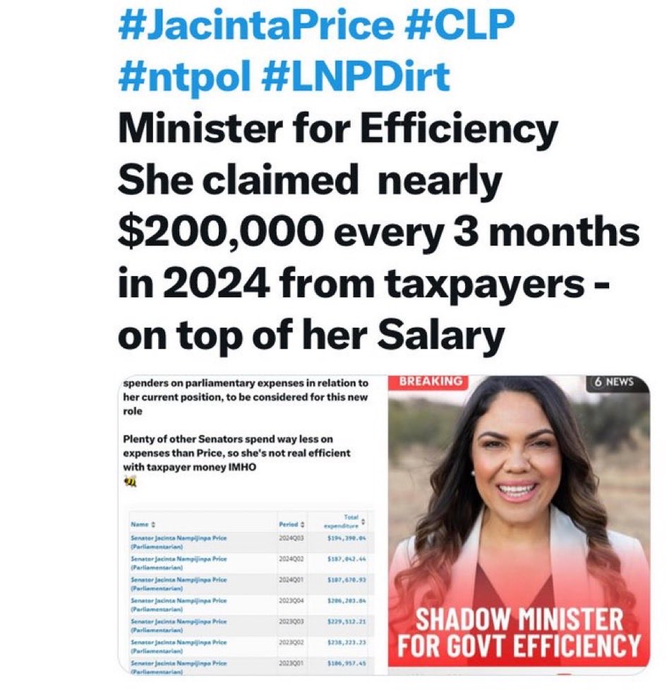 CaraMia200's tweet photo. Cringeworthy indeed! #Hanson’s owner, obligates her cypher to remove regulatns inc. environmental/climate protectns for #FossilFuel owners.
Last election,Gina made #Dutton appoint Price as DOGE tzar to mimic Musk in #USA! Gina, putting her big foot back in MAGA dog ‘do.’ #auspol https://t.co/BCr1jVOeWZ