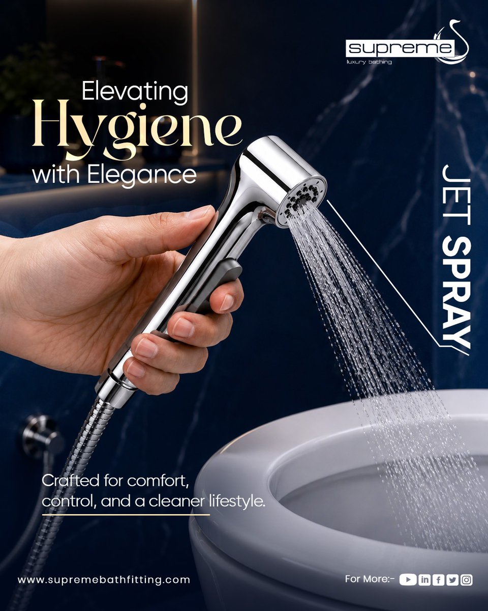 supreme_bath's tweet photo. The Olive Jet Spray by Supreme Bath Fittings combines elegant design with smooth water flow control for effortless everyday use.
Premium in design. Effortless in use.
For more info:
https://t.co/xjh7Rdpntx
Email-info@supremebathfitting.com
#HomeDecorTrends #explore #explorepage✨ https://t.co/y7VRT8QKm9