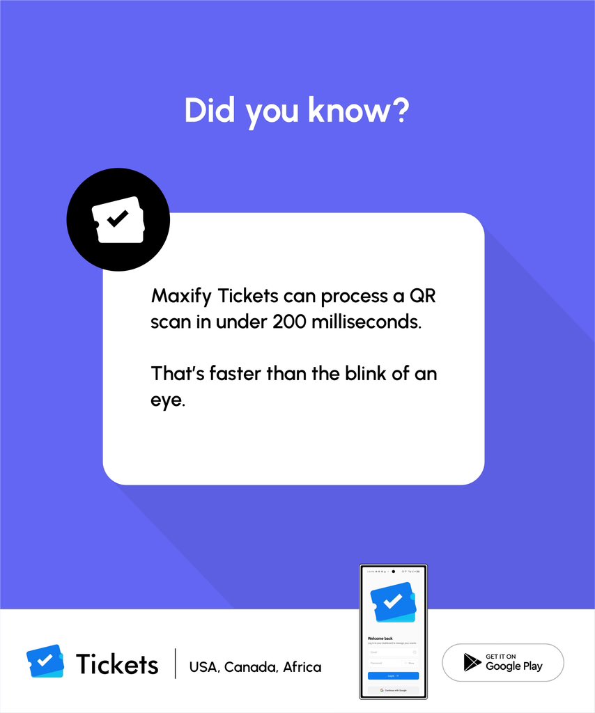 MaxifyTickets's tweet photo. Nobody likes waiting in line especially under the sun.
Maxify Tickets gets it. Our QR scans happen in under 200ms, so your guests don’t break stride.
Get started with https://t.co/C57F1c7wKG and enjoy your event.
#MaxifyTickets #EventData #EventManagement #EventPlanning https://t.co/37A0szIQ2p
