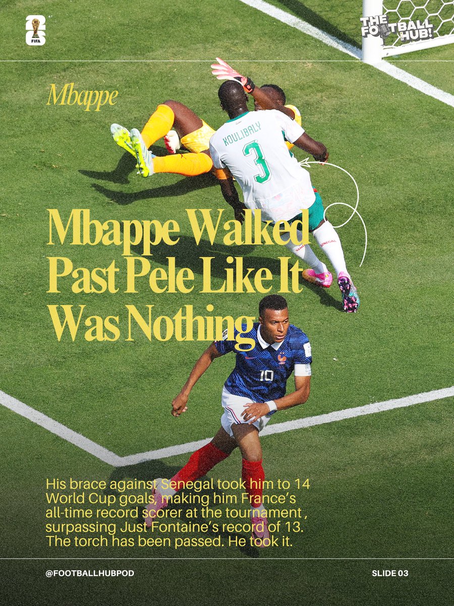 FootballHubpod's tweet photo. Messi. Mbappé. Haaland. Kane. Bellingham. And Ronaldo nowhere to be seen. 👀⚽

The 2026 World Cup already has its main characters, swipe through and tell us who YOUR player of the tournament is so far.
Drop their name in the comments 👇 https://t.co/ZUYqkxdUuJ