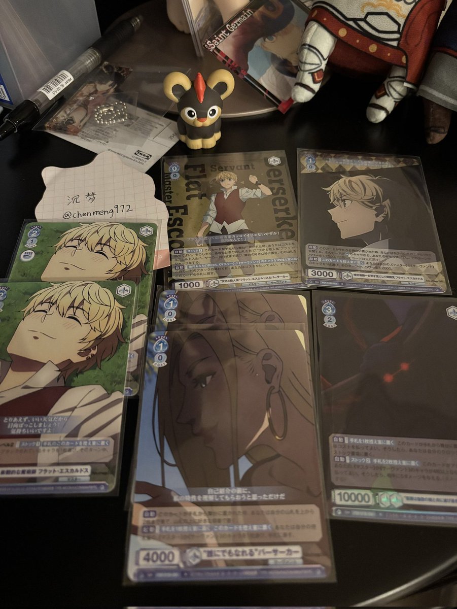 chenmeng972's tweet photo. 【交換・譲渡】 Fate/strange Fake ヴァイスシュヴァルツブラウ　WSB 
譲：画像①~⑧（アーチャー　ランサー　ジェスター　アサシン　フランチェスカ　オーランド　繰丘椿　ライダー フラット　バーサーカー バズディロット ファルデウス 真キャスター シグマ 真アーチャー エルメロイⅡ世 フェリア） https://t.co/QFMRN5HBKe