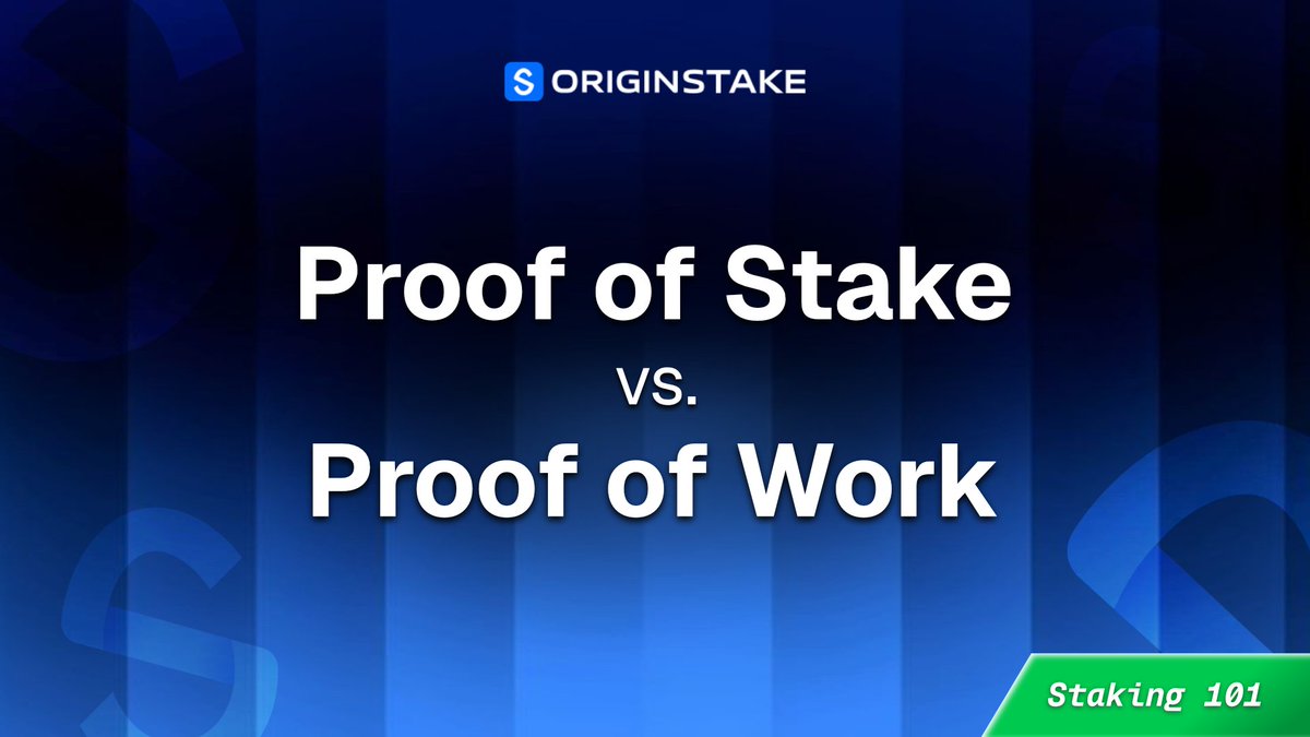 OriginStake's tweet photo. Why "Proof of Stake"? #staking101
As you know, OriginStake runs as a validator, the nodes that secure PoS networks.
PoW ties security to electricity. PoS ties it to capital at risk: validators bond tokens, sign blocks, and get slashed if they misbehave.
Attacking the chain means burning your own stake.
Staking = you delegate to a validator like OriginStake, share the rewards, skip the infra.
👇 PoS vs PoW, full breakdown
https://t.co/RWwvY2WmEj