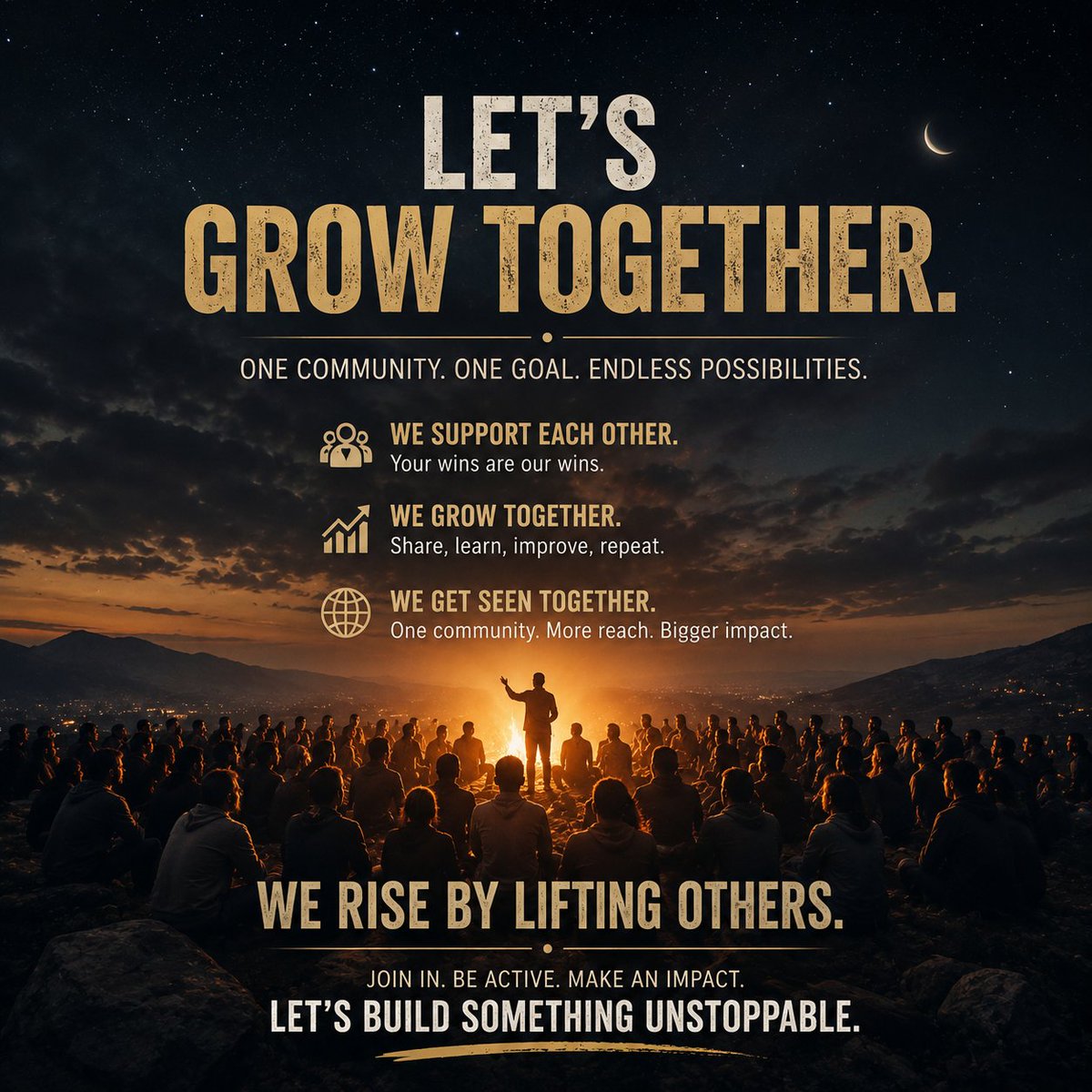 UNTOLD2027's tweet photo. The biggest creators weren't built alone.
They found people who believed in growing together.
If you're here to create... to learn... to improve... and to support others doing the same—
Welcome.
Let's build something people will remember.
#Untold #CreatorsCircle
. https://t.co/RKAj0T1yGI