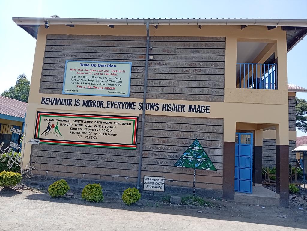 CdfNg27765's tweet photo. A fresh new look

The renovation of 10 classrooms at Kenyatta Secondary School is now complete, creating a more conducive environment for learning and growth.
#NG-CDF NTW
#development INACTION
#Empowering learners. https://t.co/F22Pg3qsJh