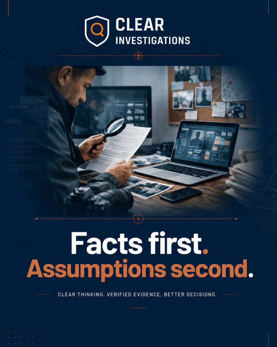 clear_pi's tweet photo. The difference is not finding information. It is verifying it.

Evidence-led investigations help businesses, legal professionals, and private clients make informed decisions based on verified information.

🌐 https://t.co/mhqqIez9gK 

#PrivateInvestigator #CorporateIntelligence https://t.co/871ivkn4xD