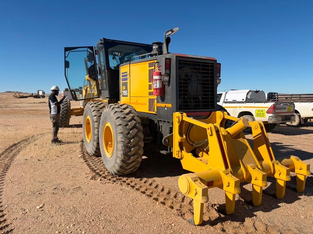 ColinBirdMining's tweet photo. Unitrans mining fleet starting to arrive on site at @BezantResources Hope &amp; Gorob project. 

#BZT #Namibia #Copper #gold https://t.co/j08OYANBlt