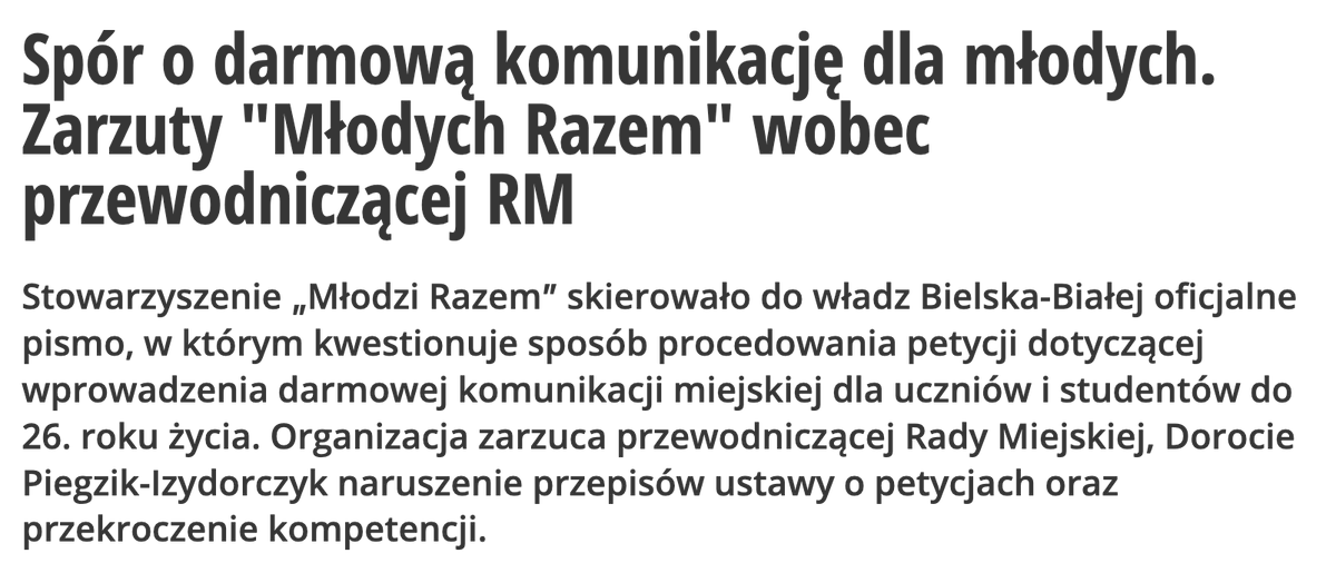 _owisniewski's tweet photo. Chcieliśmy debaty o darmowej komunikacji dla młodych. Zamiast niej dostaliśmy urzędnicze „spławianie”: Przewodnicząca Rady jednoosobowo, bez uchwały, wyciszyła temat i przekazała petycję do Prezydenta.

https://t.co/P9TFMPgjBX https://t.co/fnYEWZTJlW