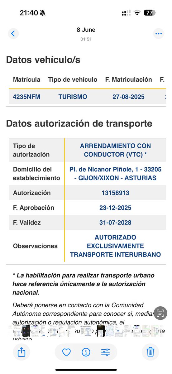 CaracolValencia's tweet photo. #BuenosDíasATodos y #FelizJueves @generalitat @GVAMediAmbient @vmartinezmus supongo que saben de qué va esto. Es una #VtcNoEsTaxi de #Gijon que de la noche a la mañana pasa a ser de #Valencia así es como pretender estafar al sector, está era la idea de vigente?? https://t.co/TPRBdtvYMo
