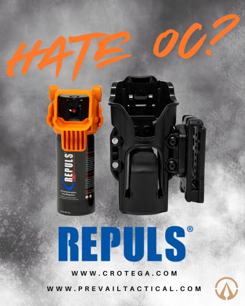 Crotega's tweet photo. 🚨 Something NEW is coming to less-lethal deployment.
Prevail Tactical and Crotega are joining forces to deliver a smarter way to carry REPULS®.
✅ Advanced Deployment ✅ Superior Retention ✅ Faster Response
The PREVAIL TACTICAL™ MK3 REPULS® Holster & Deployment System is purpose-built for the REPULS MK3 flip-top canister. Featuring Level II retention and an integrated Spray Guard, it helps protect the actuator, reduce fumbling, and support confident deployment under stress.
Built for belt or vest mounting. Designed for the moments that matter.
#PrevailTactical #REPULS #Crotega #OfficerSafety #LessLethal #LawEnforcement #Corrections #SecurityProfessionals #ANewWayOverPepperSpray