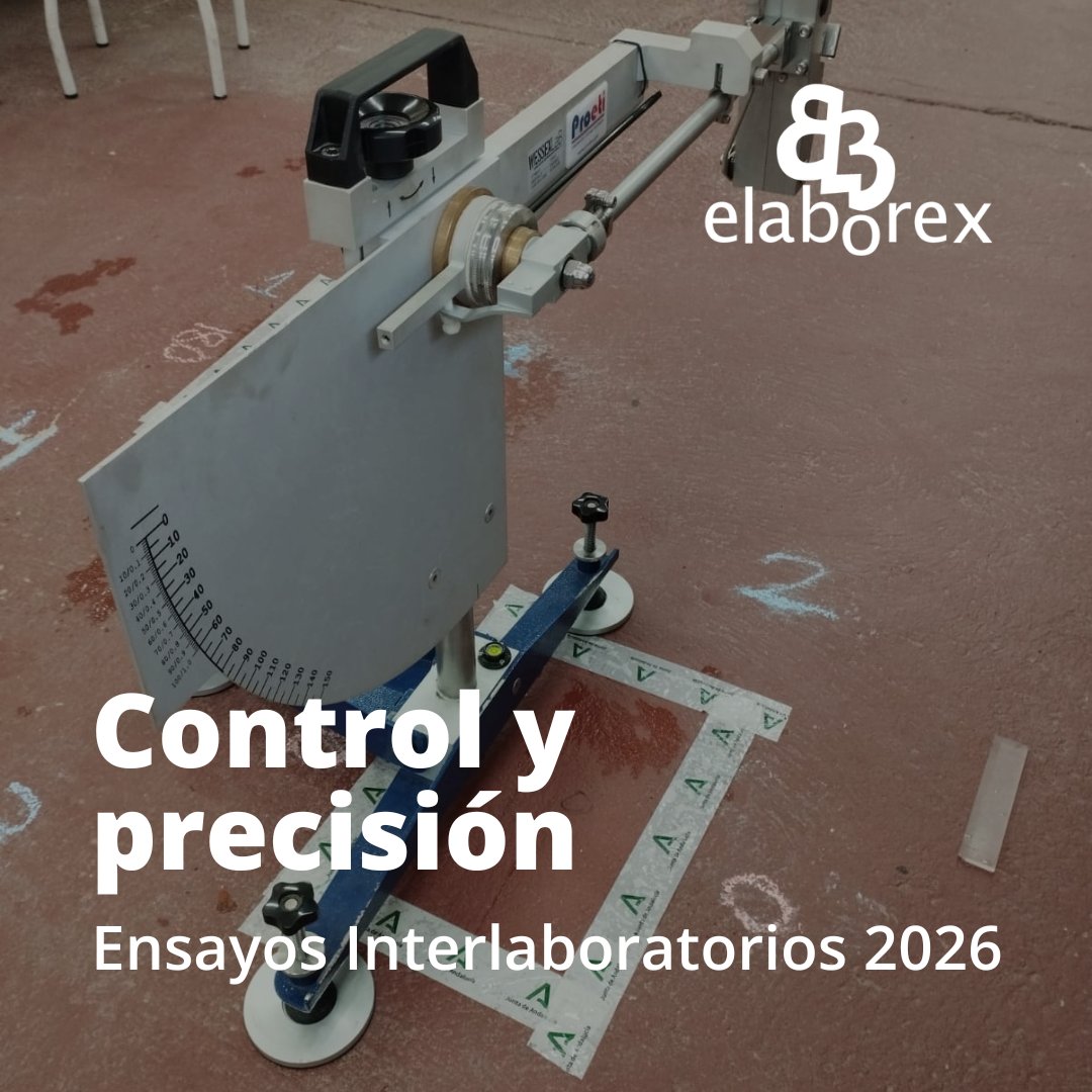 elaborex's tweet photo. 🔬Elaborex ha participado en los Ensayos Interlaboratorios 2026 organizados por el @IETorroja-@CSIC. Entre las pruebas realizadas destaca el ensayo de resbaladicidad en pavimentos mediante el método del péndulo, utilizado para evaluar la adherencia y seguridad de las superficies https://t.co/pUgQOcIwbg