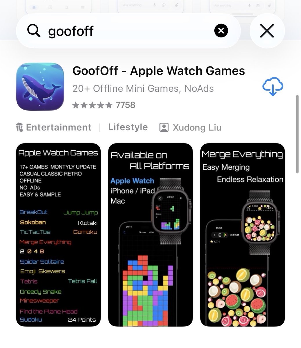 AntonHomebrew's tweet photo. @gasatsuniikiyou 同居人の目を盗んでApple Watch覗くの、あるある笑 どうせなら GoofOff Watch Games で仕事中こそっとゲームした方が有効活用できますよ。 https://t.co/5MDofdhYf1