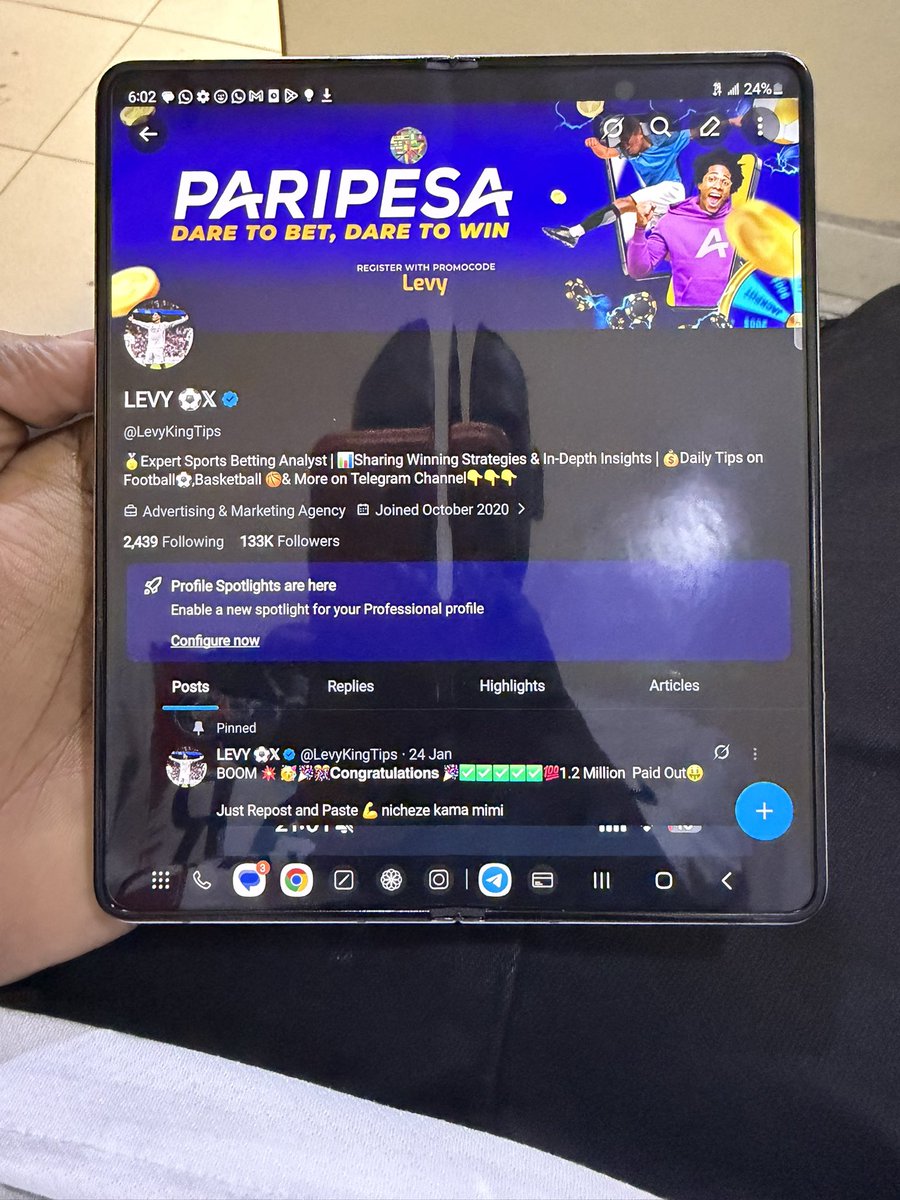 LevyKingTips's tweet photo. since over 250k can't get me mazda atenza of over 2.5 million I decided to to unfold a samsung Z  fold 7 😅😅 https://t.co/yNFicHA0Lz
