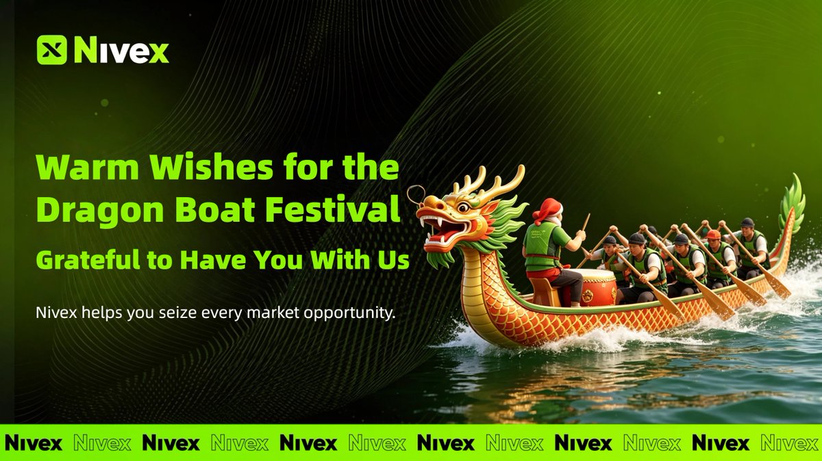 nx_Labs's tweet photo. 🎋 Celebrating the Dragon Boat Festival with Gratitude.

⚡ At Nivex, we remain committed to helping users capture opportunities in every market cycle through AI-powered trading and innovative financial solutions.

🐉 Wishing our global community a joyful and prosperous festival. https://t.co/WUFBOTwrtk