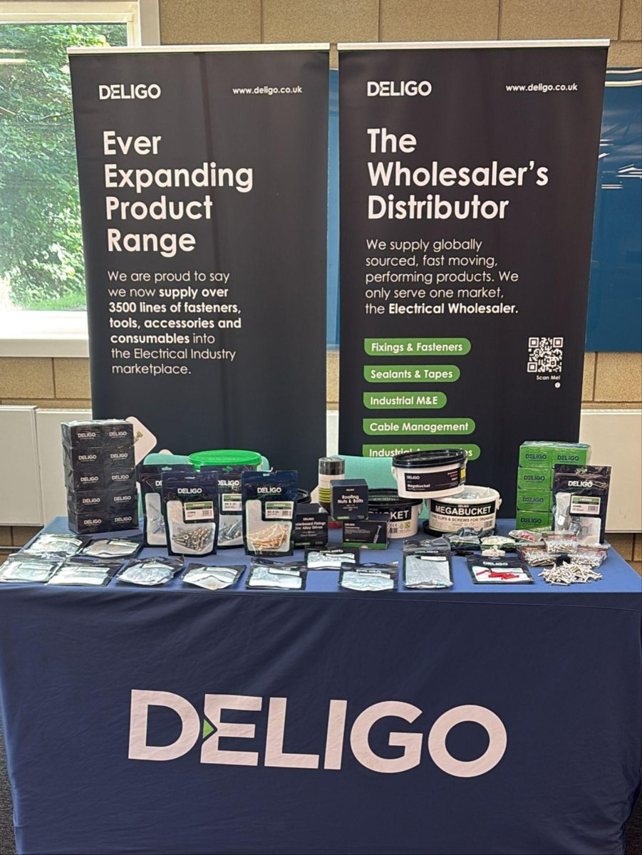 DeligoOfficial's tweet photo. We're back at another CEF #TechTalks event with Ade at Loughborough University. 

Come and say hello, and chat with us about our latest product ranges, fixings, electrical accessories, and much more.

#CEF #Fixings #DiscoverDeligo #Deligo https://t.co/ZSOcTMavZE