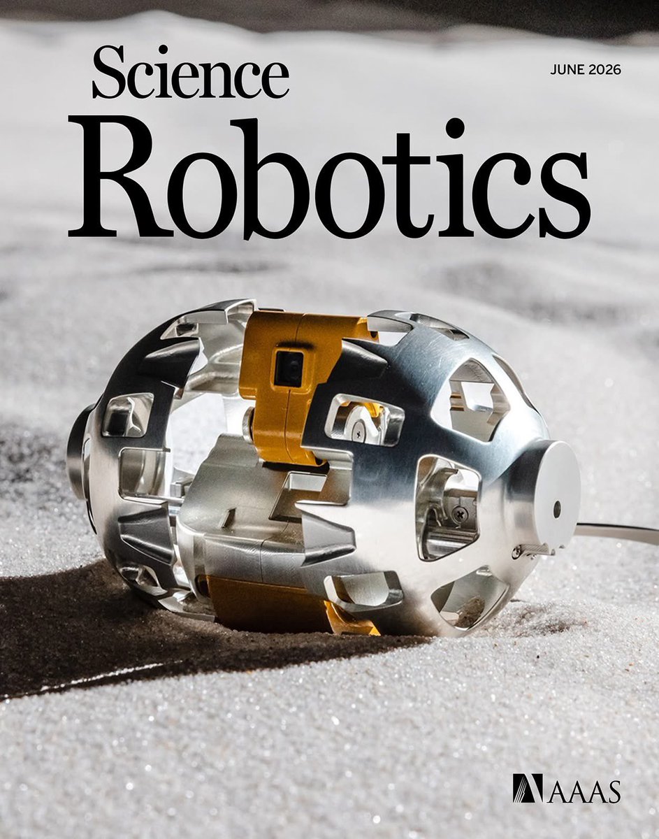 Exposcience's tweet photo. The June 2026 issue of #ScienceRobotics is out!
This month's cover highlights a centimeter-scale rover that navigated autonomously on the Moon while capturing images to send to Earth.
Learn about this research and more: https://t.co/KvvzF1wvIy https://t.co/Sx4EuqqkwS