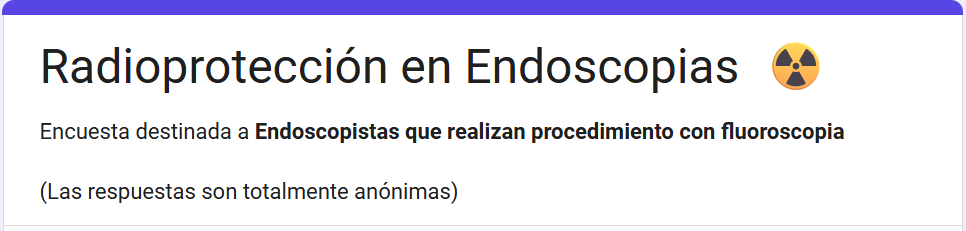 SEEDendoscopia's tweet photo. ☢️ Radioprotección en Endoscopias ☢️

📢 ¿Realizas procedimientos endoscópicos con #fluoroscopia?

⚠️ La fluoroscopia es cada vez más frecuente en la endoscopia terapéutica, pero ¿somos conscientes de nuestra exposición a la radiación?

Desde el Grupo de Trabajo de #CPRE y #Ecoendoscopia de la @SEEDendoscopia queremos conocer la situación actual de la #radioprotección en las Unidades de #Endoscopia de España.

📝 Encuesta anónima (5-7 min):
➡️https://t.co/uJfXCpeOru
⏳ Solo disponible hasta el 21 de junio

Comparte este post y colaboraa rellenando la encuesta. Tu participación es clave para identificar necesidades y desarrollar recomendaciones útiles para nuestra práctica diaria. 

#EndoscopiaDigestiva #CPRE #Ecoendoscopia