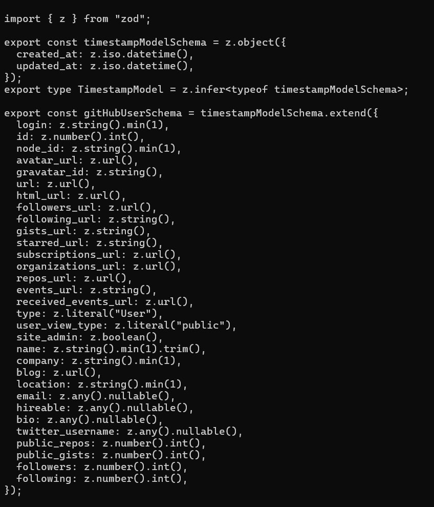 jopnuk9's tweet photo. ⁠ Piped GitHub’s API directly into TypeMorph:
$ curl https://t.co/FPKl6JXSoE | typemorph zod –root GitHubUser
URL templates, literals, integers — inferred automatically. Zero config. 100% local. 
#TypeScript ⁠ #buildinpublic #SaaS https://t.co/tjoY1crtYD