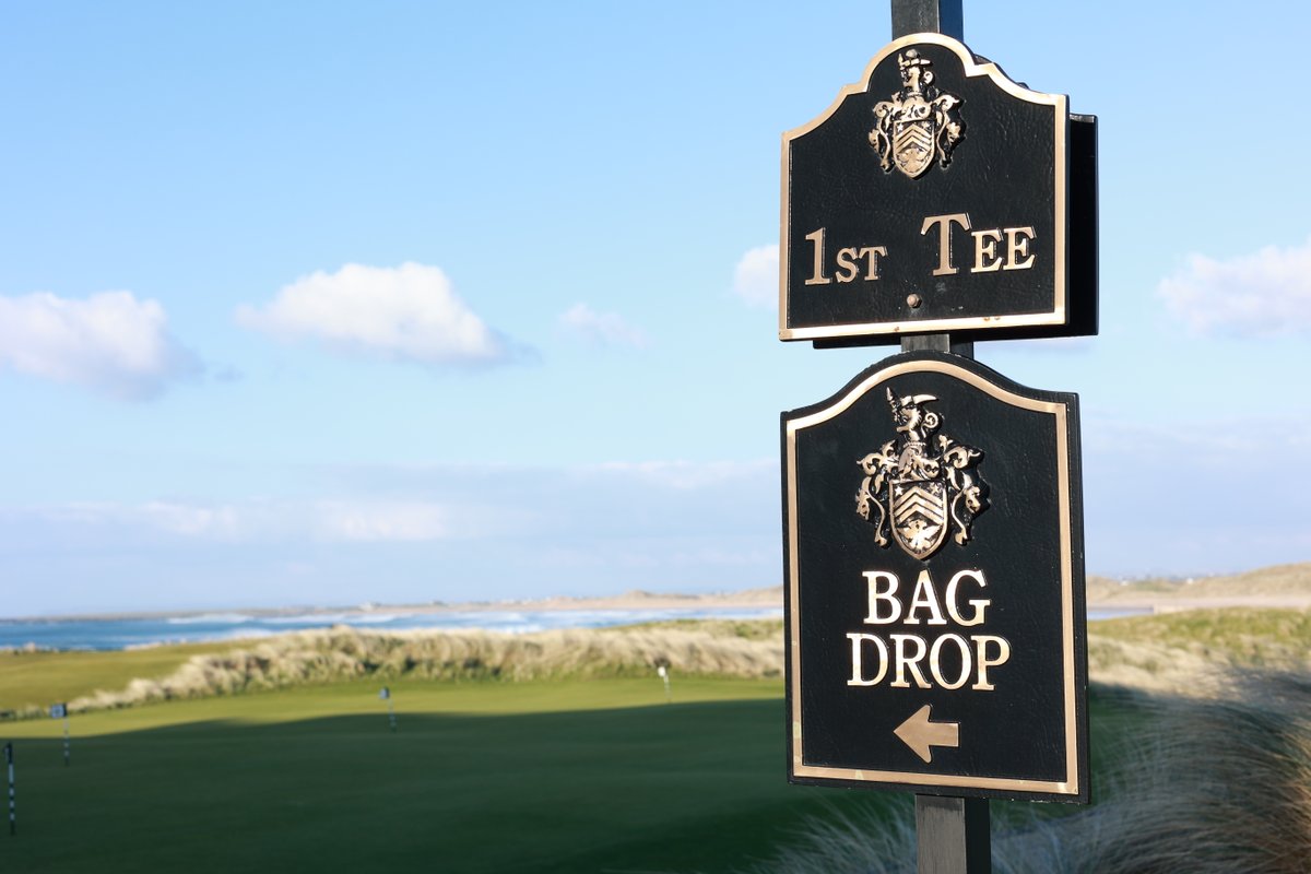TrumpDoonbeg's tweet photo. For golfers, the bag drop is where a great day begins.

From the moment you arrive, our team takes care of the details so you can focus on what matters most—the round ahead. Clubs ready, course waiting, and 18 unforgettable holes on the Atlantic coast. https://t.co/sAsk9kjOZE