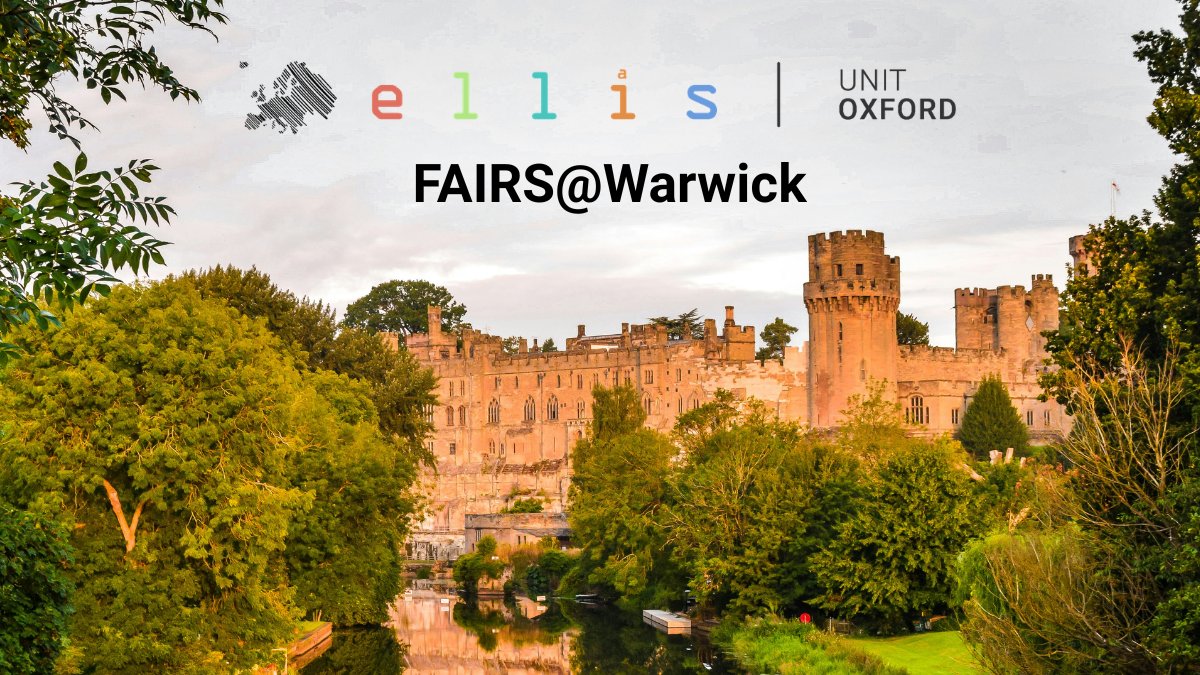 ELLISforEurope's tweet photo. Early-career researchers: Apply for FAIRS, a selective workshop for PhD students &amp; postdocs organised by ELLIS Unit Oxford.

🗓 26–27 Oct
📍 Warwick 🇬🇧
⏰ Apply by 15 July

Research talks, job-market panels &amp; networking with senior leaders.

🔗 More info: https://t.co/v6F3vExBCj https://t.co/R3R1OXjQU9