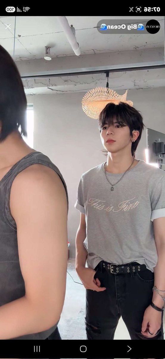 Oversized Signature Tee Sporty Grey 79000 won #BigOcean #빅오션