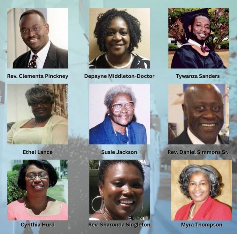 dijoni's tweet photo. Let us remember them and the anniversary of their killing. They were brutally murdered in a church in South Carolina.. https://t.co/lf0R4fe257