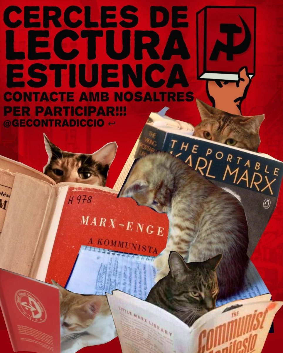 GEContradiccio's tweet photo. ⚒️ Participa als Cercles de Lectura Estiuenca! ⚒️
Aquest estiu des de @revolucion_prt esmolem l'eina més bàsica de tot comunista: La teoria revolucionària.

🫵 En petits grups autónoms treballarem llibres revolucionàris clàssics segons nivell i proximitat física... ⏬ https://t.co/vUpppLF5Hv