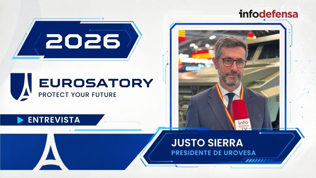 Infodefensa's tweet photo. 🔴#InfodefensaTV | 📹 Justo Sierra, @urovesa: "#VAMTAC se convierte en la plataforma idónea para nuestras #FuerzasArmadas" 👉🏼 ¡𝐃𝐚𝐥𝐞 𝐚𝐥 𝐩𝐥𝐚𝐲! ▶️ https://t.co/cbkadNFC2T 🛡️ @cogeseurosatory https://t.co/EQeOqQIOkn