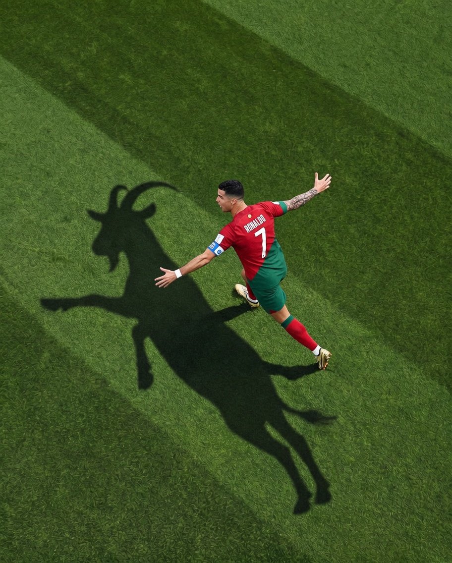 KhalifaJnr_7's tweet photo. who is the real goat ??🐐 

Ronaldo or Messi ? https://t.co/d2rKau5ouI