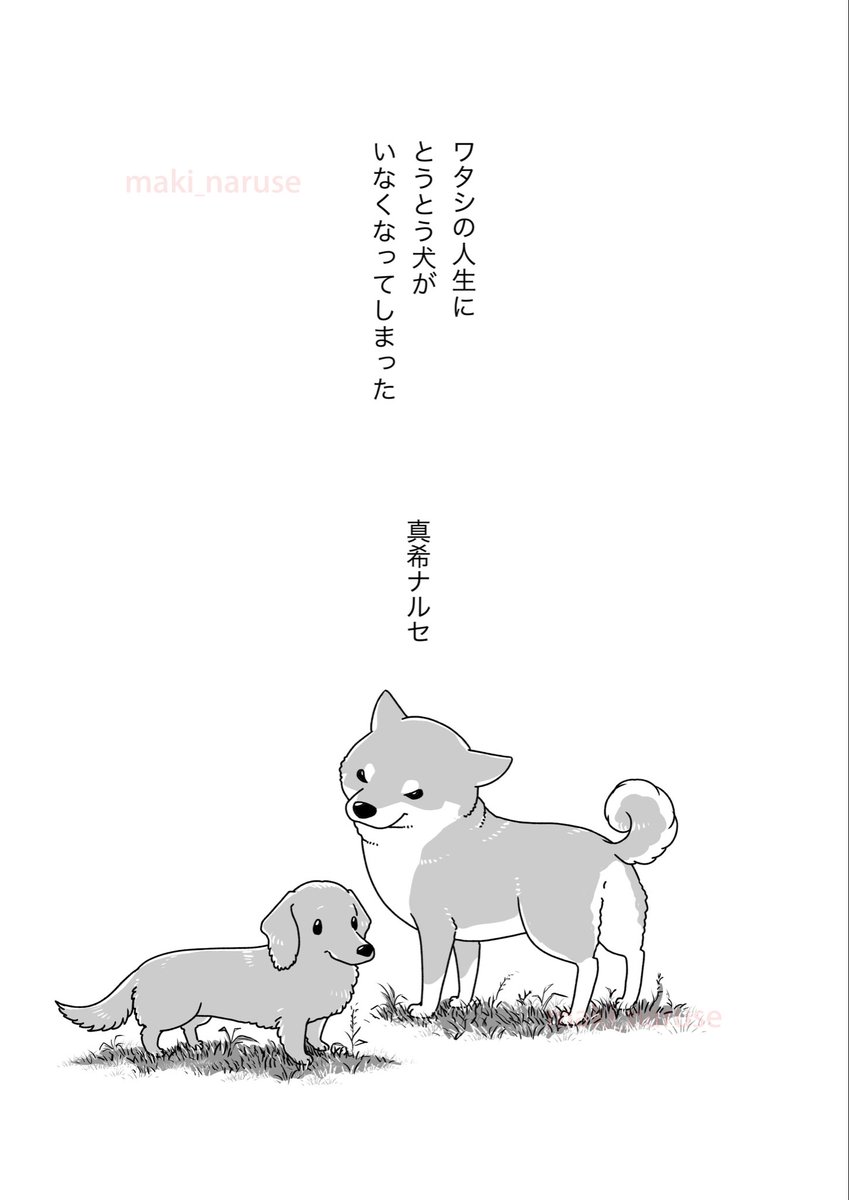 【再掲】「ワタシの人生に とうとう犬がいなくなってしまった」①
こちらはグミが旅立ってから一年後、一周忌にSNSに発表した漫画です。
「何度でも言うね、大好きだよ 愛犬グミと銀次郎と過ごした日々」の最後に収録させていただきました。