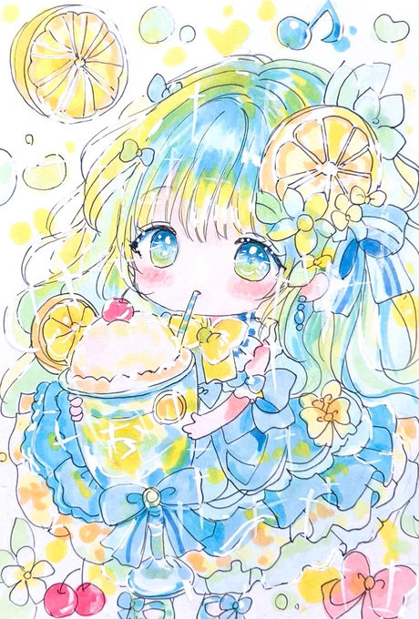 完成こちらの作品も今夜ヤフオクに出品しますよろしくお願いします #イラスト #アナログ原画