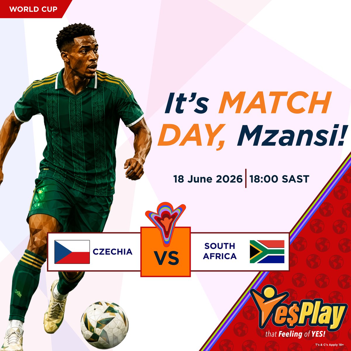 YesPlaySA's tweet photo. Predict the FINAL SCORE!

🇨🇿 Czechia vs South Africa 🇿🇦

Drop your score prediction in the comments👇

20 randomly selected participants may receive a share of a R2,000 bonus

RT post & follow @YesPlaySA