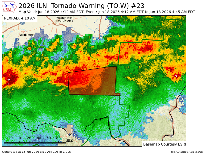 glwx_'s tweet photo. ILN issues Tornado Warning [tornado: OBSERVED, hail: 0.00 IN] for Adams, Pike, Scioto [OH] till 4:45 AM EDT https://t.co/WFP9fbrtx1 https://t.co/axmUzkh9cb