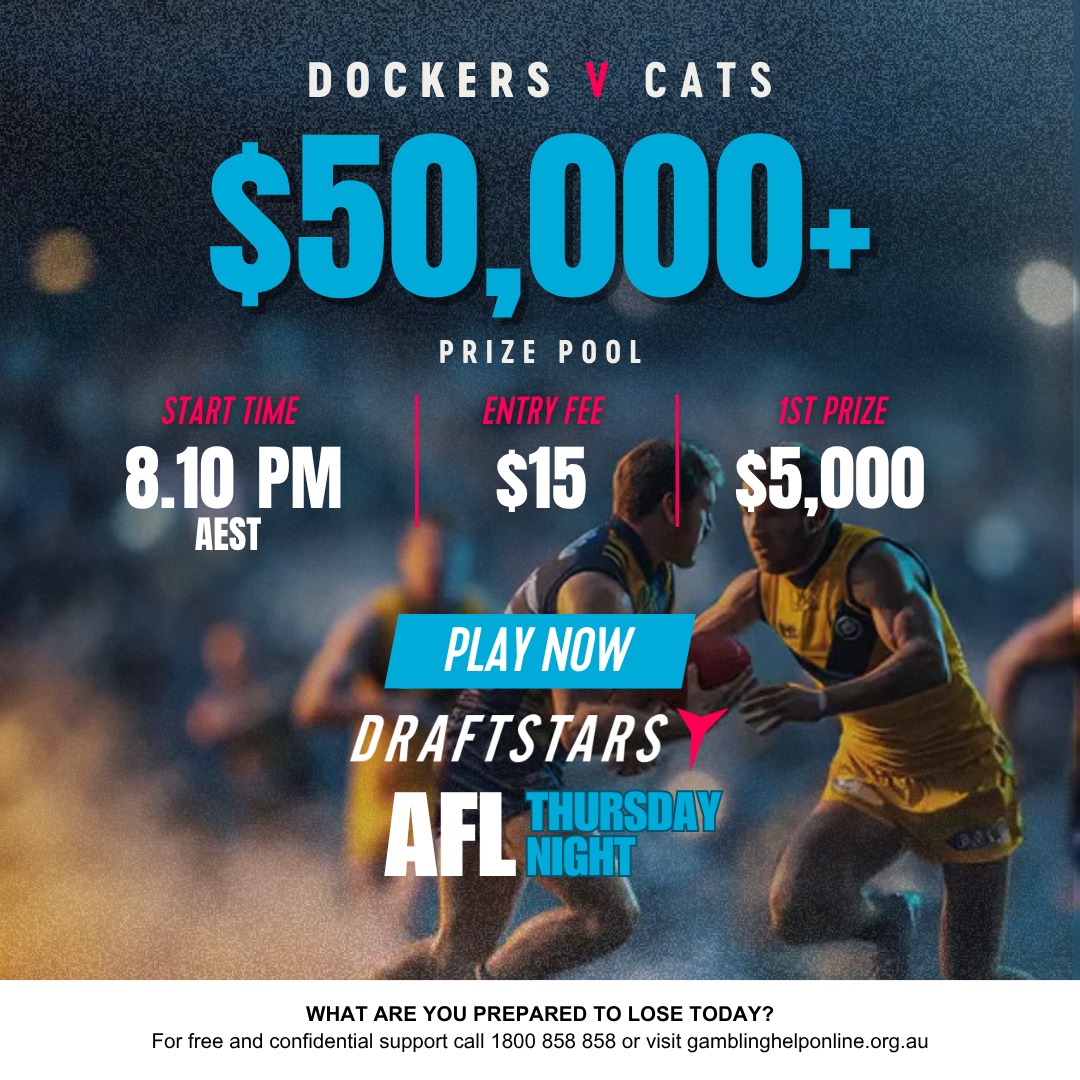 DraftstarsAU's tweet photo. A battle out West and the cream of Golf tackling the beast of a major.
Win CASH tonight with #Draftstars Daily Fantasy! ๐ฐ
#AFLFreoCats
#USOpen