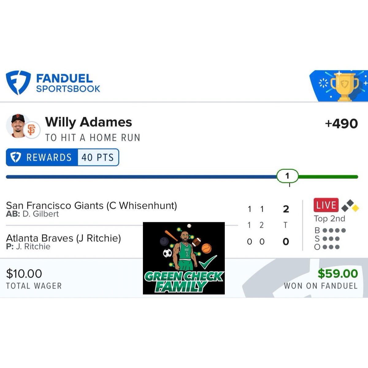 GCFdiscord's tweet photo. Keep streaking GCF✅✅✅. The grind don’t stop so them green checks not stopping 💪🏽💪🏽💪🏽. Join our discord on WHOP for daily sports betting analytics and plays.

https://t.co/Qg5IjeUru7 https://t.co/LJX2idiNzL