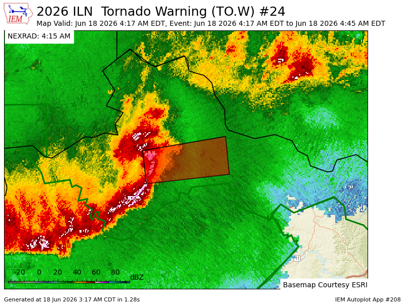 glwx_'s tweet photo. ILN issues Tornado Warning [tornado: RADAR INDICATED, hail: 0.00 IN] for Grant, Pendleton [KY] till 4:45 AM EDT https://t.co/ZOj1T7KoHK https://t.co/dgySzfe1Nc