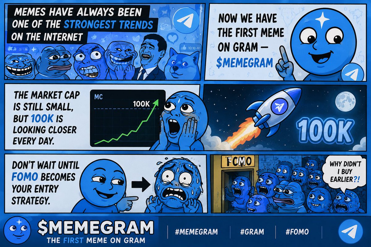 nino1420208's tweet photo. 😂 Memes have always been one of the strongest trends on the internet.
Now we have the first meme on Gram — $MEMEGRAM.
Don’t wait until FOMO becomes your entry strategy. 👀
#MEMEGRAM #GRAM #FOMO 🚀🔥
@Memegram_Cto
👇
EQAmiAVqNkNobs8CXbt38JlNFlXJ0eztRlsP3Z27YF2DMvKr https://t.co/SslLiTpfWN