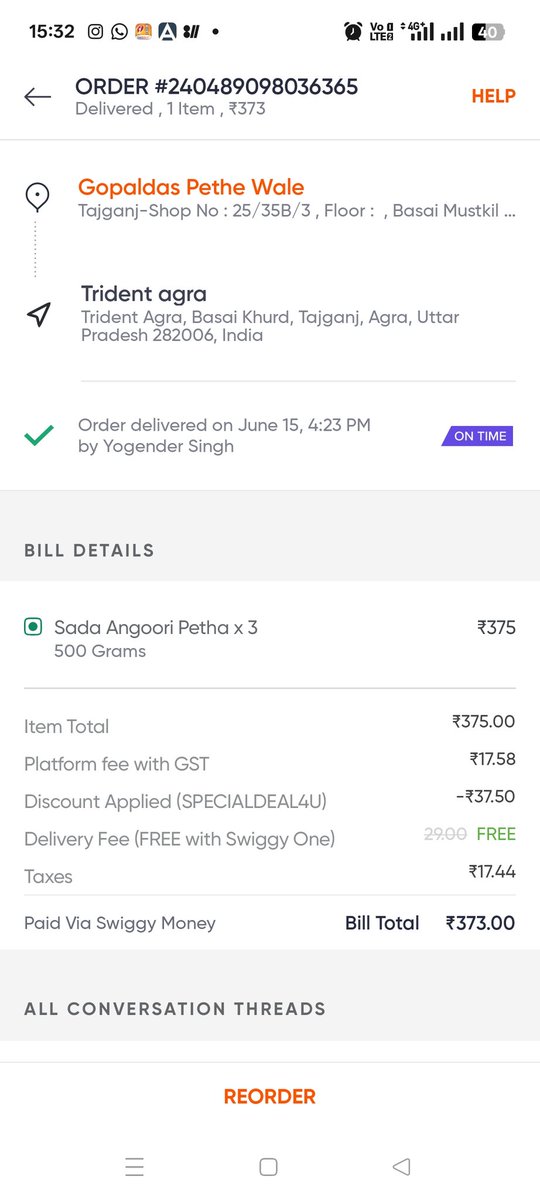 vibhu95's tweet photo. @Swiggy charged me ₹125 for a product whose printed MRP is ₹95, excluding platform fees. This is not about a refund; it's about accountability. Many consumers may not notice this.Selling above MRP cannot be normalized.
@jagograhakjago @SwiggyCares
 #ConsumerRights https://t.co/cHZcBkDI4Q